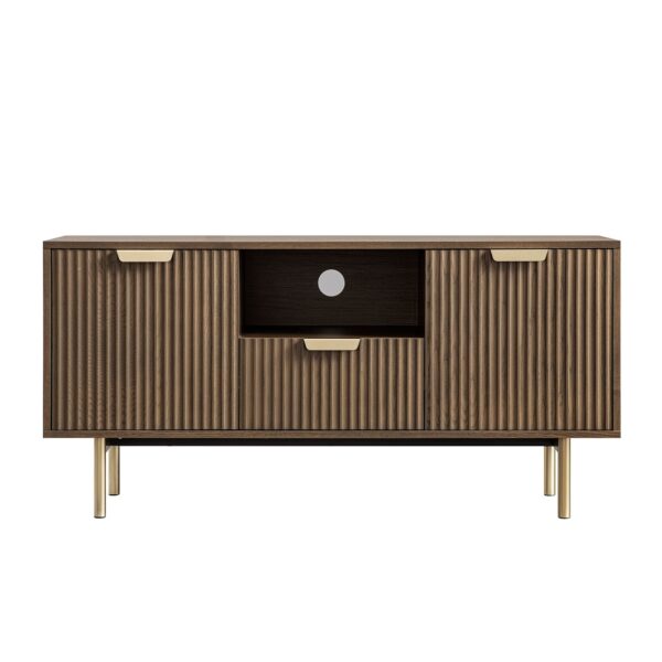 Meeqa Dark Ash Richmond Ridged TV Unit