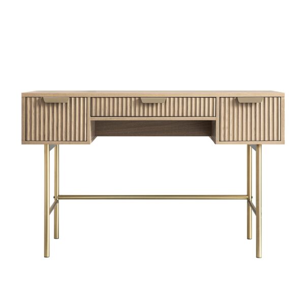 Meeqa Light Ash Richmond Ridged Vanity Table